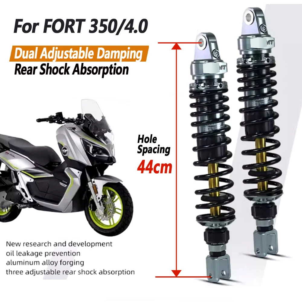 High quality Real Shock For QJMOTOR FORT 250 ADV 250U 250T Soft and Hard Adjustable Damping Long Stroke 110mm Rear Suspension