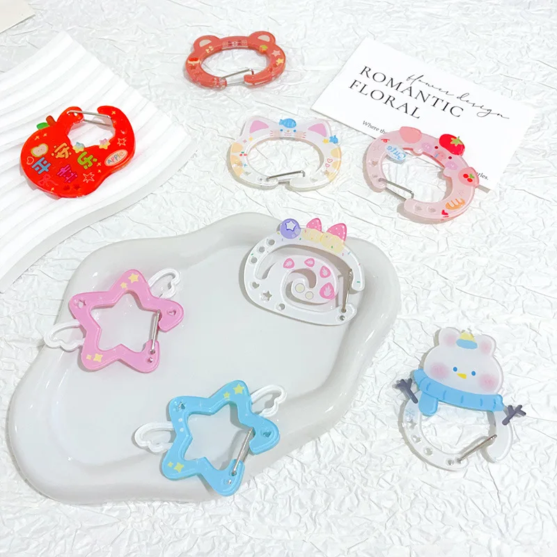 1 Piece Acrylic Funny Cartoon Key Chain Badge Retro Japanese Kawaii Schoolbag Pendant Multifunctional Toys Pendant Lanyard