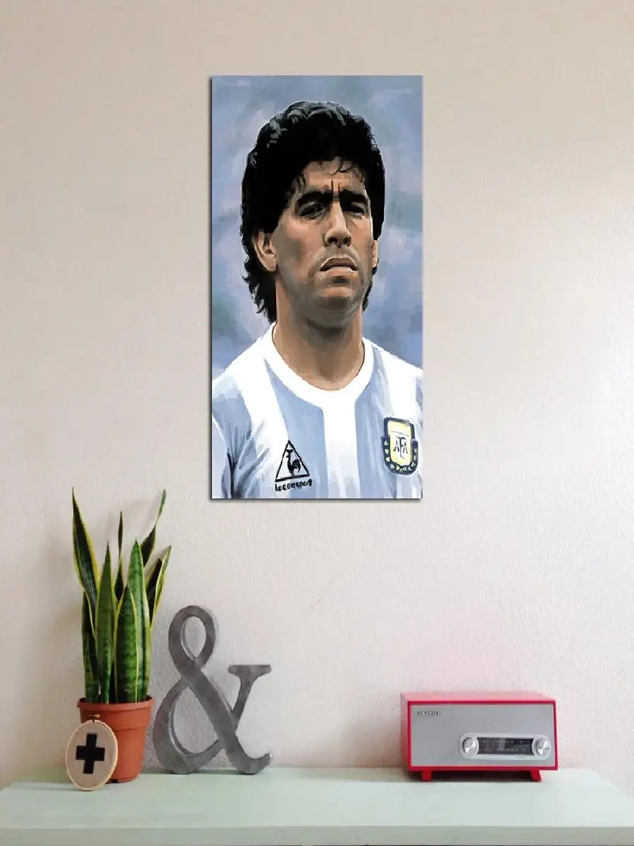 Diego Armando Maradona Poster  Print Canvas Wall Art  Living Room Decor Home Decoration Wall Picture