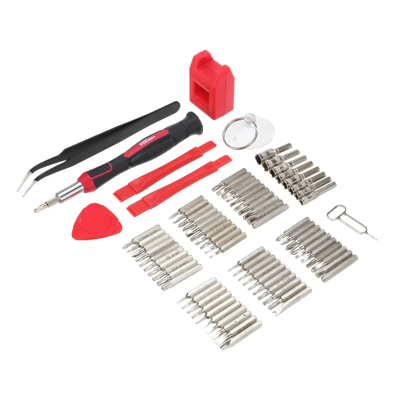 

(4 pack) 77 Piece Precision Tool Kit with Magnetic Screwdriver, Standard Size Bits, and Case, New Condition,