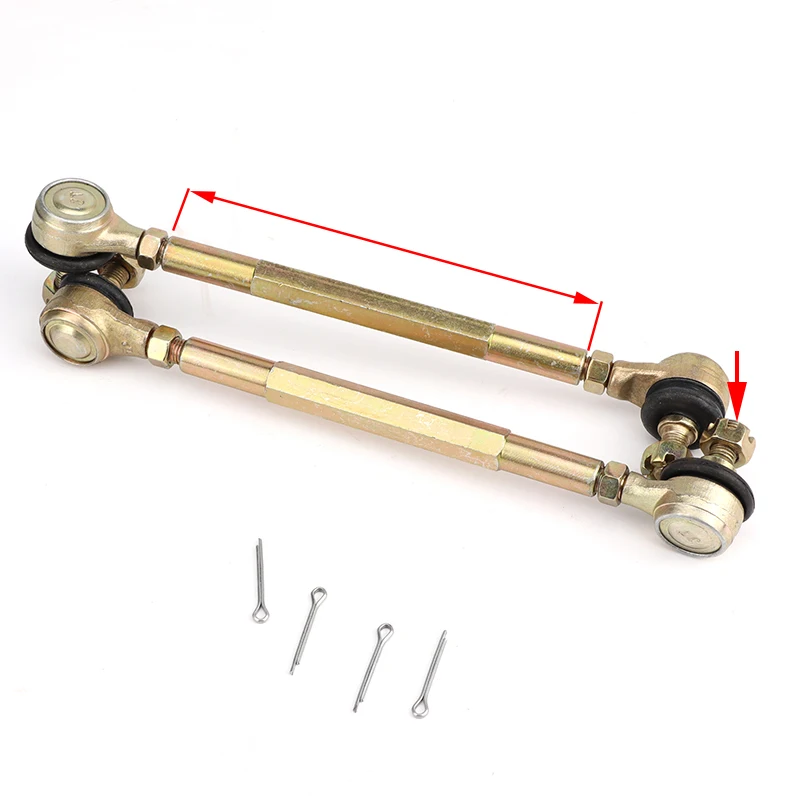 1 Pair 100MM-330MM Steering Shaft Tie Rod M10 Tie Rod Ball Joint Kit For 50cc-250cc ATV Go Kart UTV Buggy Quad Bike Accessories