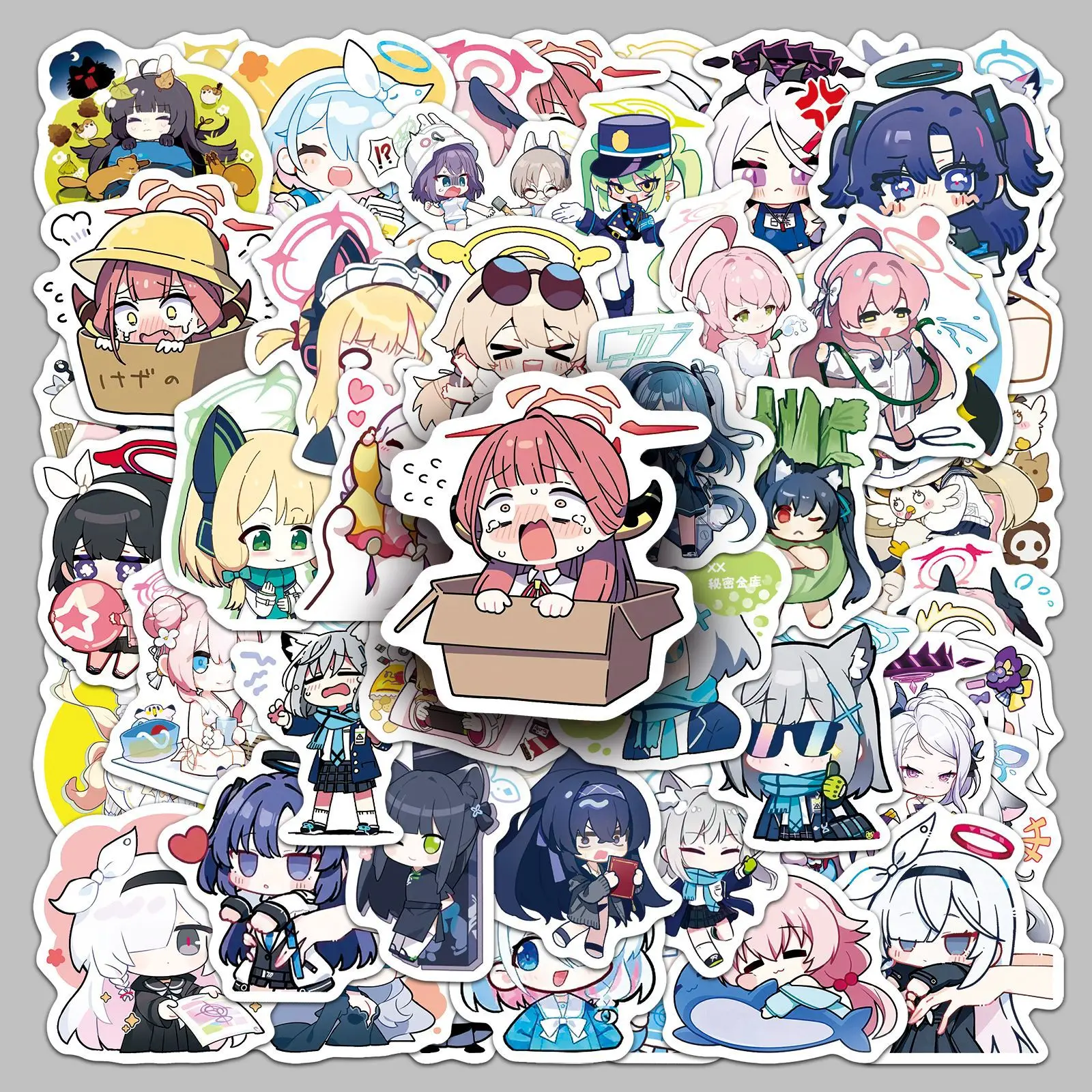 

50PCS Kawaii Blue Archive Q Version Sticker Fun Graffiti Waterproof Decals Toys for Laptop Guitar Scrapbook Phone Case Gifts