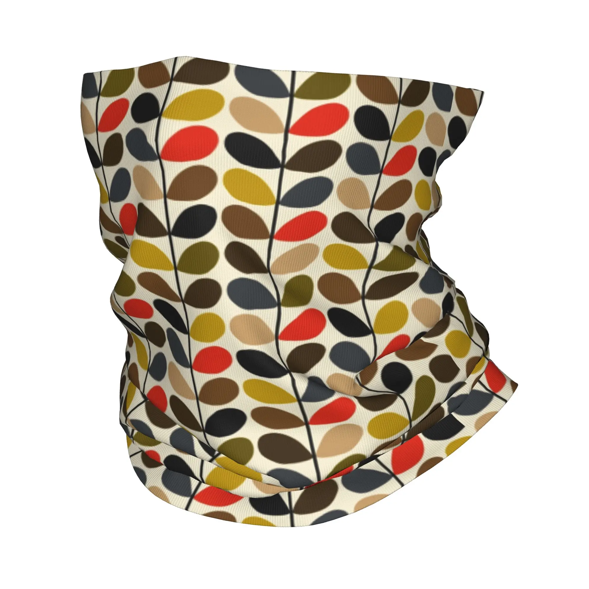 Orla Kiely Bandana Neck Warmer Men Women Winter Ski Hiking Scarf Gaiter Scandinavian Multi-stemmed Flower Face Cover