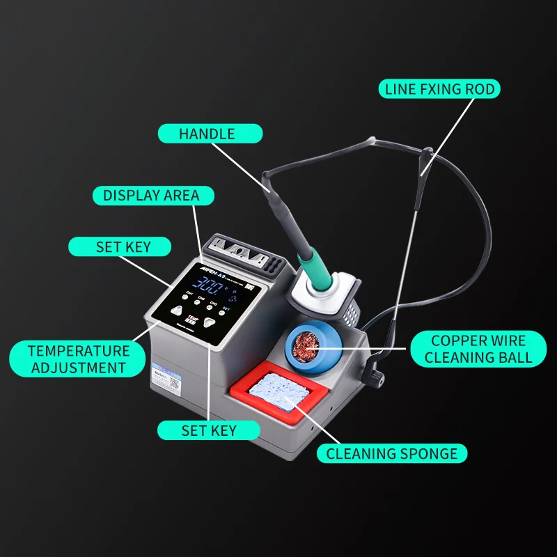 AIFEN-A9 Lead-Free Soldering Station Compatible C115/C210/C245 Handle Chip Temperature Control For BGA PCB Repair Welding