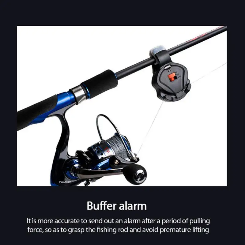 صفارة إلكترونية لقضيب الصيد ، إنذار لدغة السمك ، مؤشر ضوء LED ، صوت عالٍ ، خط سمك ، معدات تنبيه ، 1-10