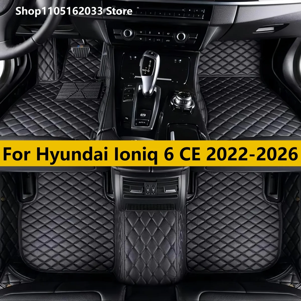 

Автомобильные коврики на заказ для Hyundai Ioniq 6 CE 2022 2023 2024 2025 2026, автомобильные аксессуары, кожаные коврики для ног, полный комплект