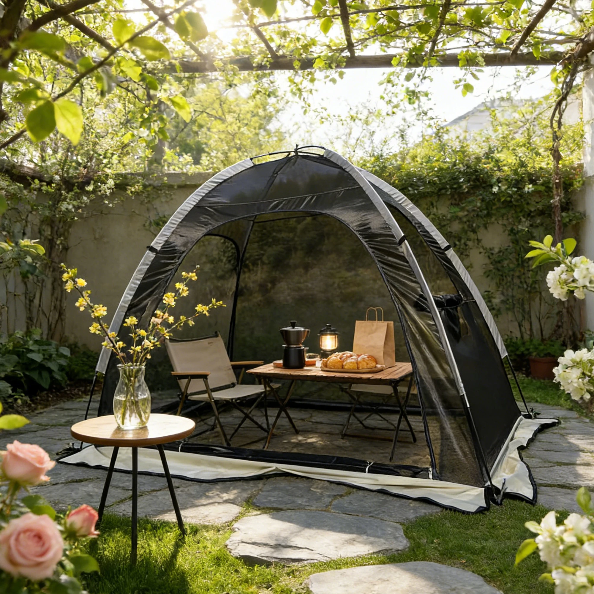 

Screen House, Outdoor Screen Tent for Camping, Screened Gazebo with Mosquito Netting, Carry Bag,backpacking Mesh Tent