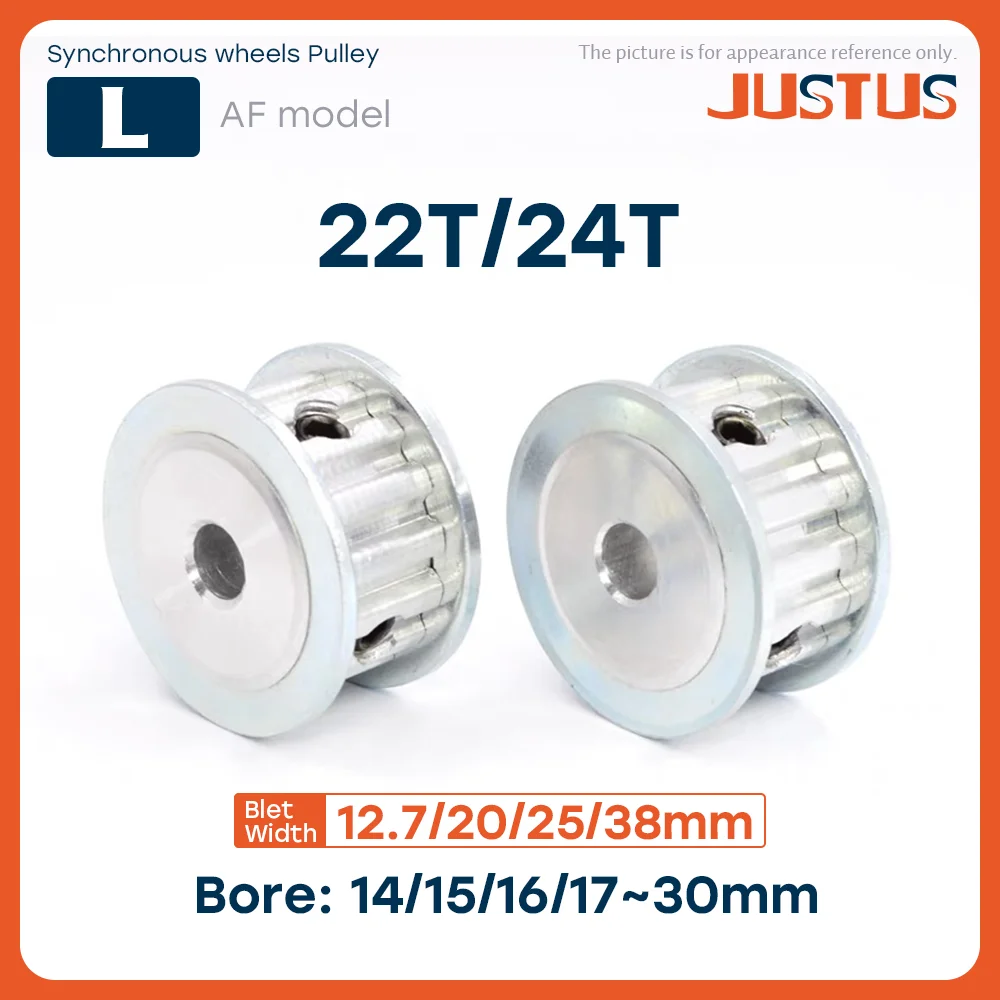 

L Type Timing Pulley AF Type 22T/24Teeth Bore 8/10/12/12.7-30mm for 12.7/20/25/38mm Width Belt Used In Linear Pulley