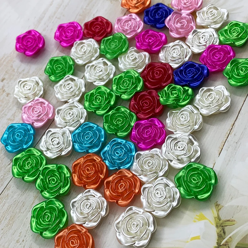 

50 шт. смешанных цветов, 19 мм, смоляная акриловая роза, сделай сам, ювелирные изделия, украшения, аксессуары