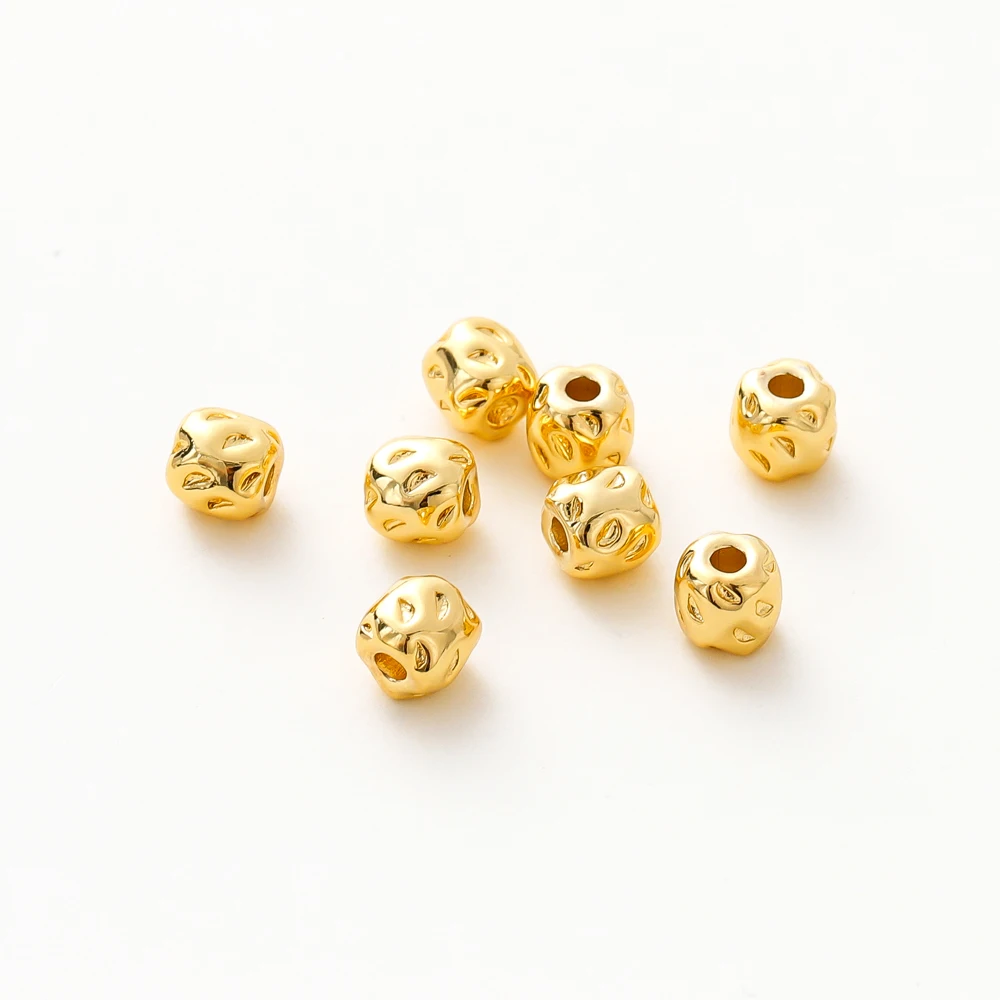 10Pcs/Lot 14/18K Gold Color Plated Brass Strawberry Charms Loose Beads for DIY Necklace Earrings Jewelry Making Supplies