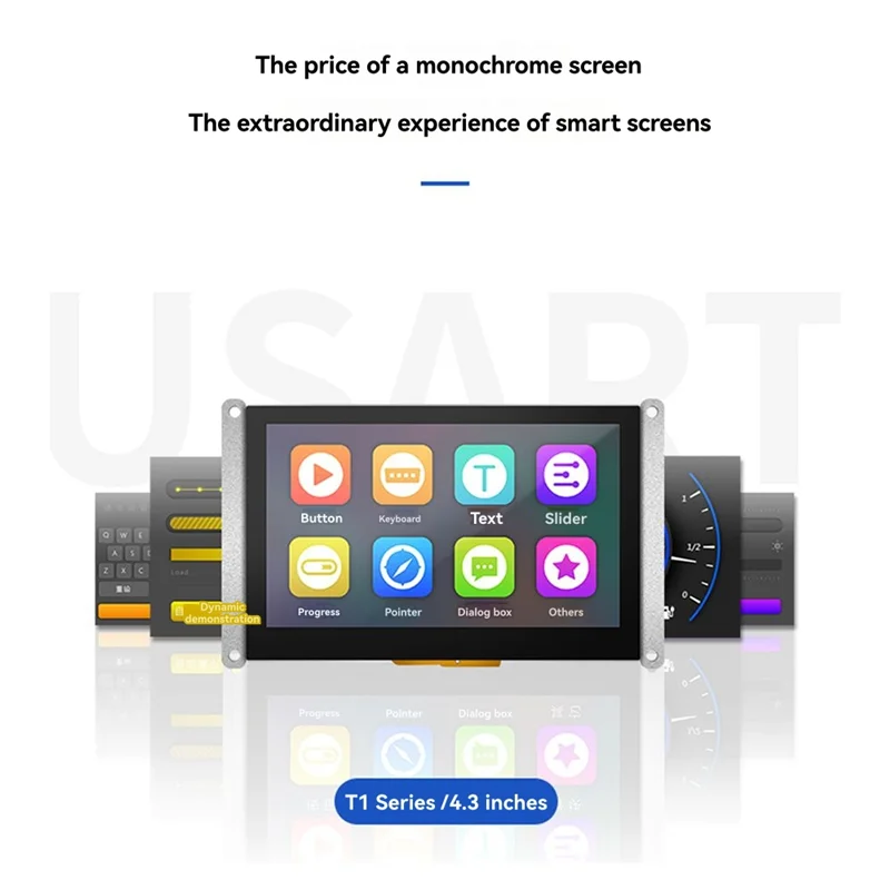 B04C-TJC4827T143-011N-I-P20 4.3 Inch IPS TFT LCD Display Screen Full Viewing Angle Serial Interface HMI Touchscreen