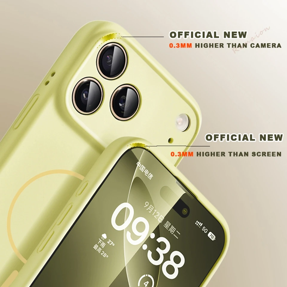 

Magnetic Phone Case For iPhone 17 11 12 13 16 Pro Max Air 16E 15 14 16 Plus Magsafe Official Liquid Silicone Protector Cover