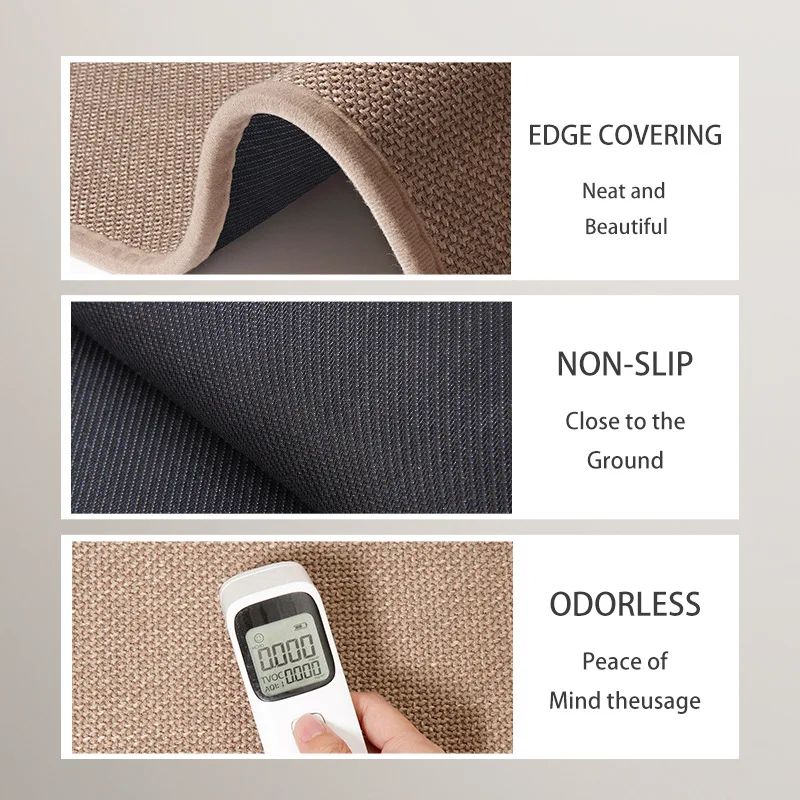 Non-Slip Stair Treads, Long Silent Step Mats with Anti-Skid Backing, Washable Durable Staircase Carpet for Indoor Steps