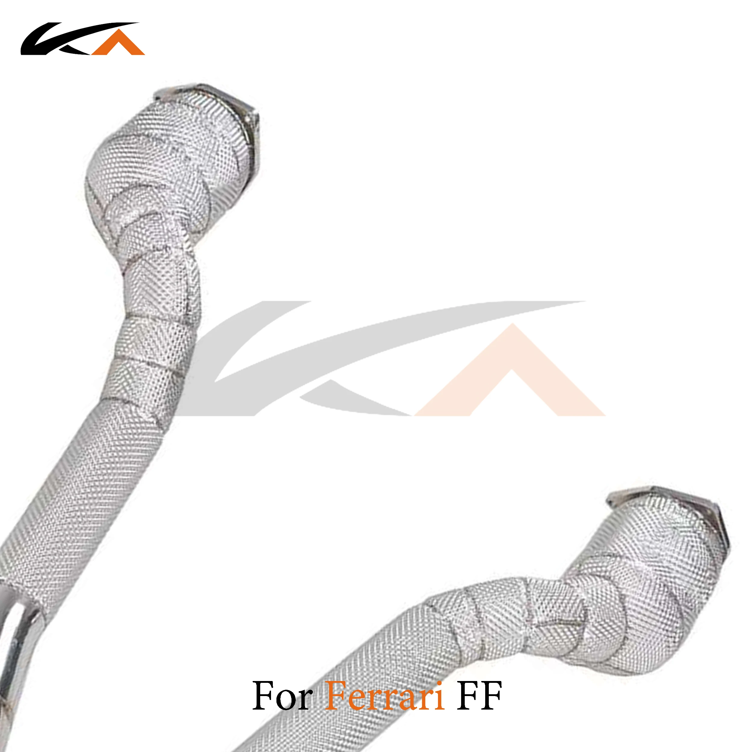 KA Tuning exhaust system header stainless downpipe for Ferrari FF V12 6.3 axle pipe catalysis heat shield