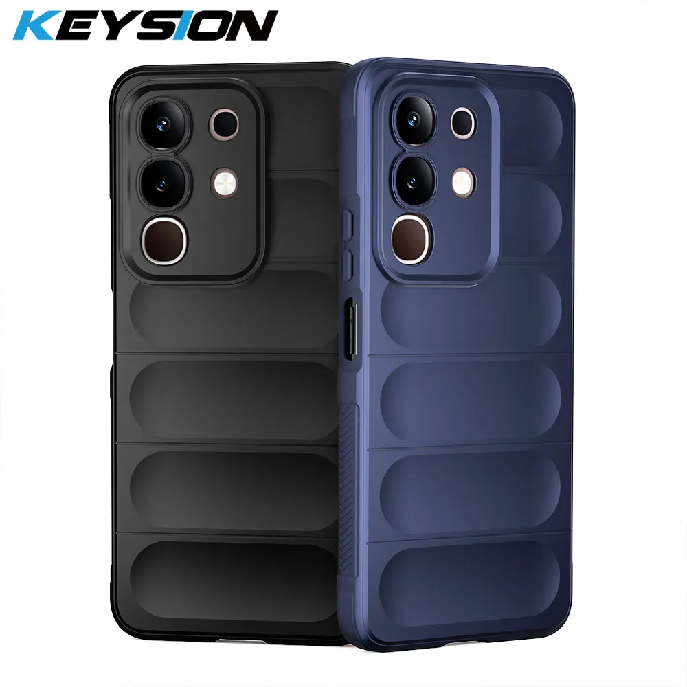 KEYSION Stoßfeste, matte Hülle für VIVO Y29 4G T4X 5G, rutschfeste, weiche Silikon-Telefonrückseite für IQOO Z10X 5G
