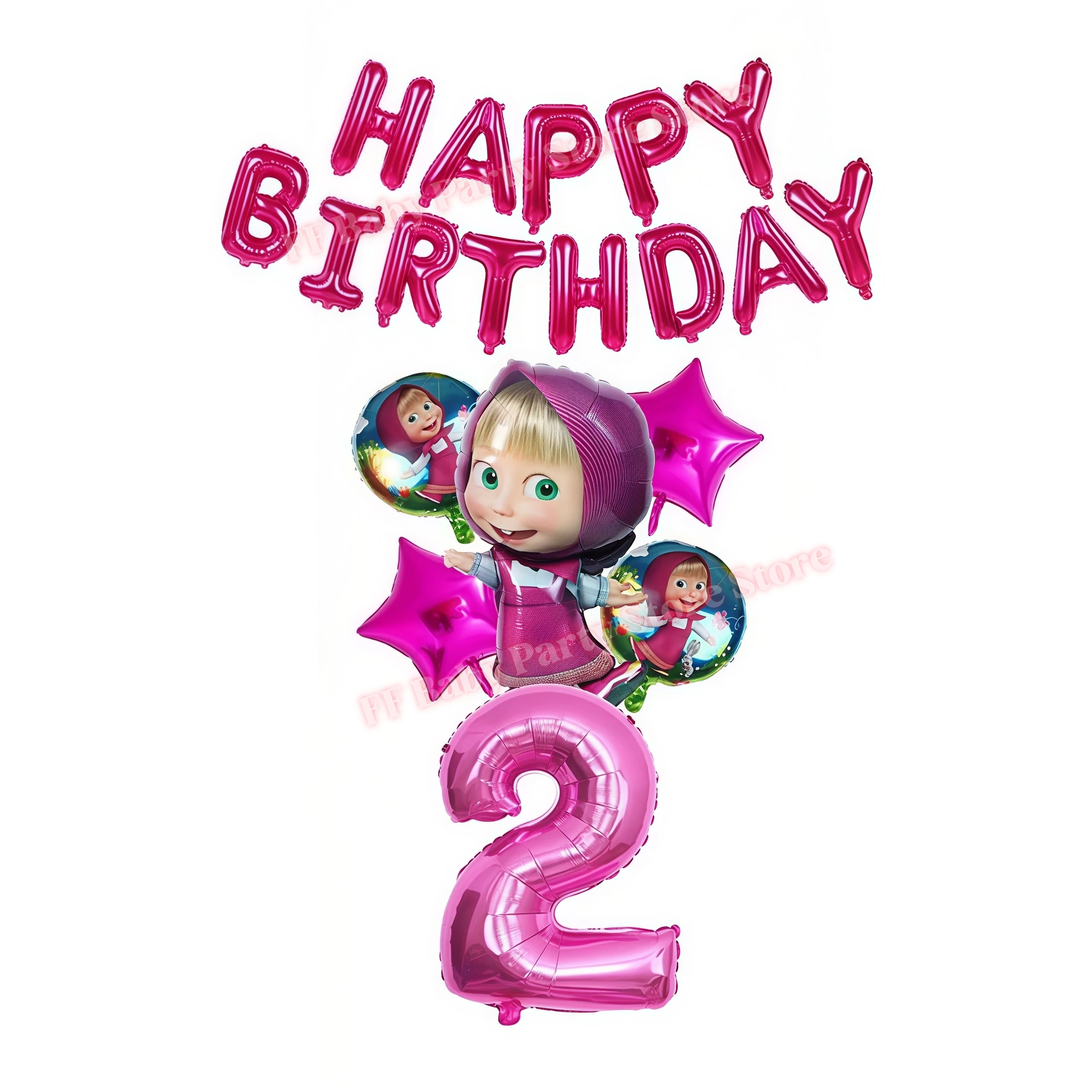Niedliches Mädchen-Geburtstagsparty-Dekorationsset mit Bärenmotiv: Teller, Becher, Servietten, Ballons für Kinder, Babyparty-Zubehör, Geschenkideen – Detail 30
