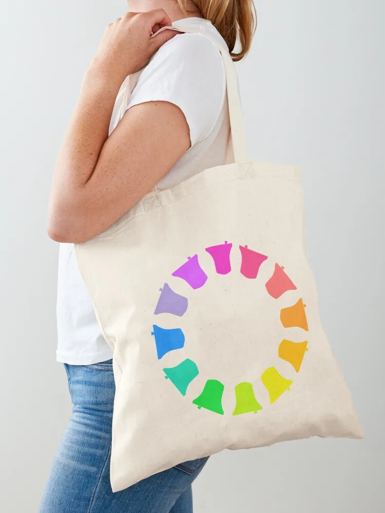 

Bell Ringing - RAINBOW BELLS - Circle Tote Bag great bag Women's shopper custom bags Reusable bags