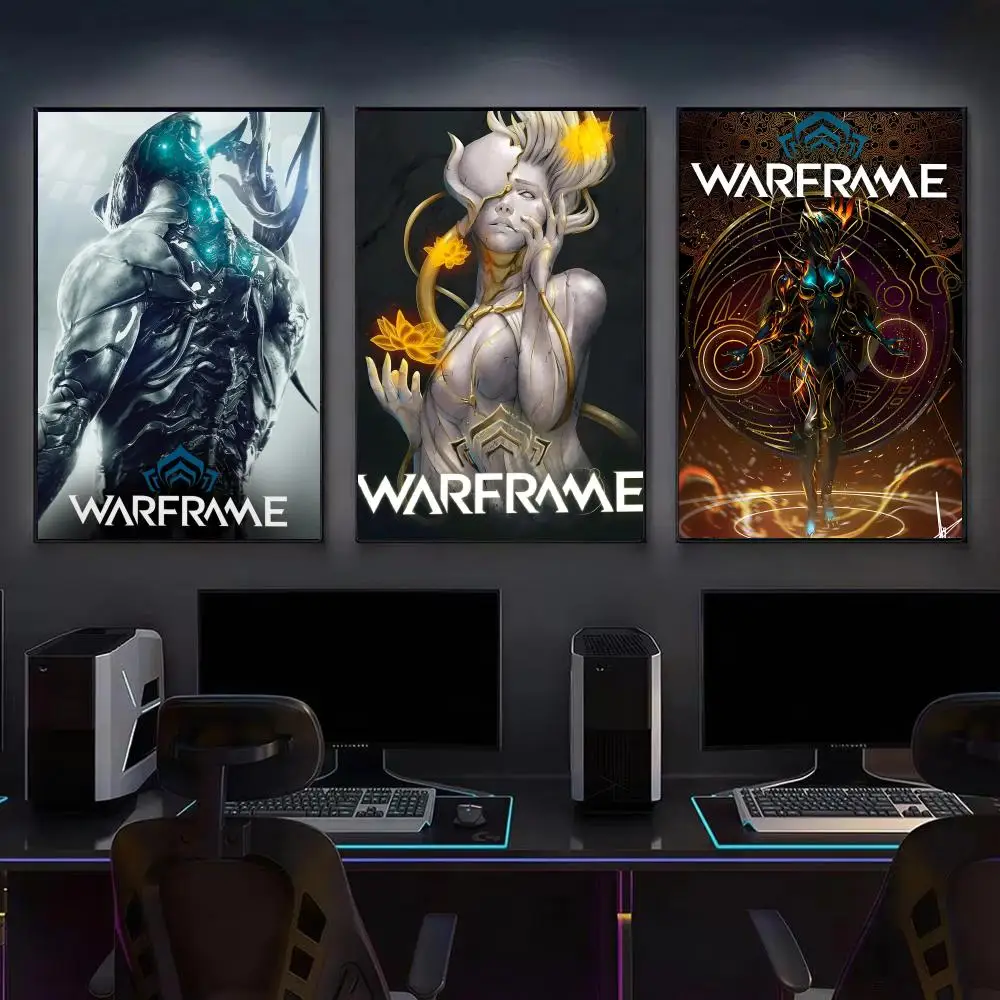 Game W-Warframe futuristic sci-fi Poster Modern Aesthetic Canvas Wall Art Poster Cool Room Stuff Bedroom Decor