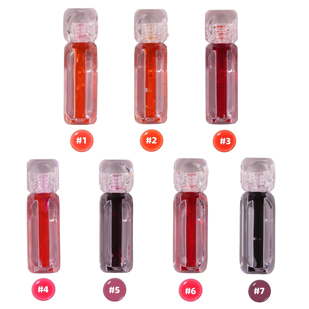 5ml 개인 라벨 7 색 젤리 립 색조 맞춤형 로고 입술 뺨 아이 섀도우 3 방향 오래 지속되는 립스틱 방수 안료 메이크업