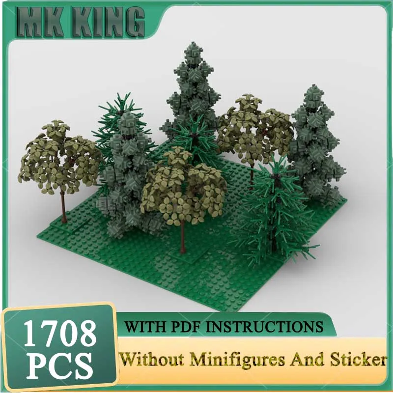 City Street View Moc Building Northern Trees Model Bricks Technology Blocks Assembly Gift Famous Scene Birthday Toys DIY Sets