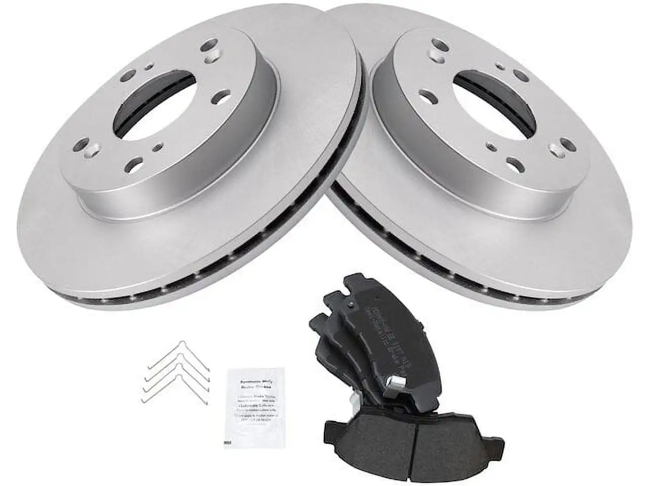 Front Brake Pad and Rotor Kit - Compatible with 2006 - 2011 Honda Civic Hybrid 2007 2008 2009 2010