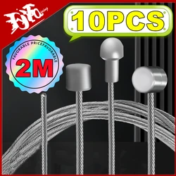 10-1PC 2M MTB Bicycle Brake Line Bicycle Speed Line Fixed Gear Shifter Gear Brake Cable Set Core Inner Wire for MTB Road Bike