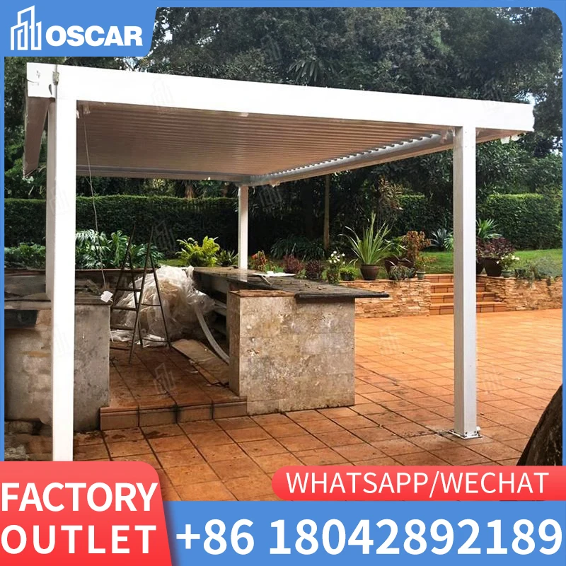 KAKADU Premium Electric Wood Pergola Remote-Operated Waterproof Arbour Coated Arch for Garden or Balcony