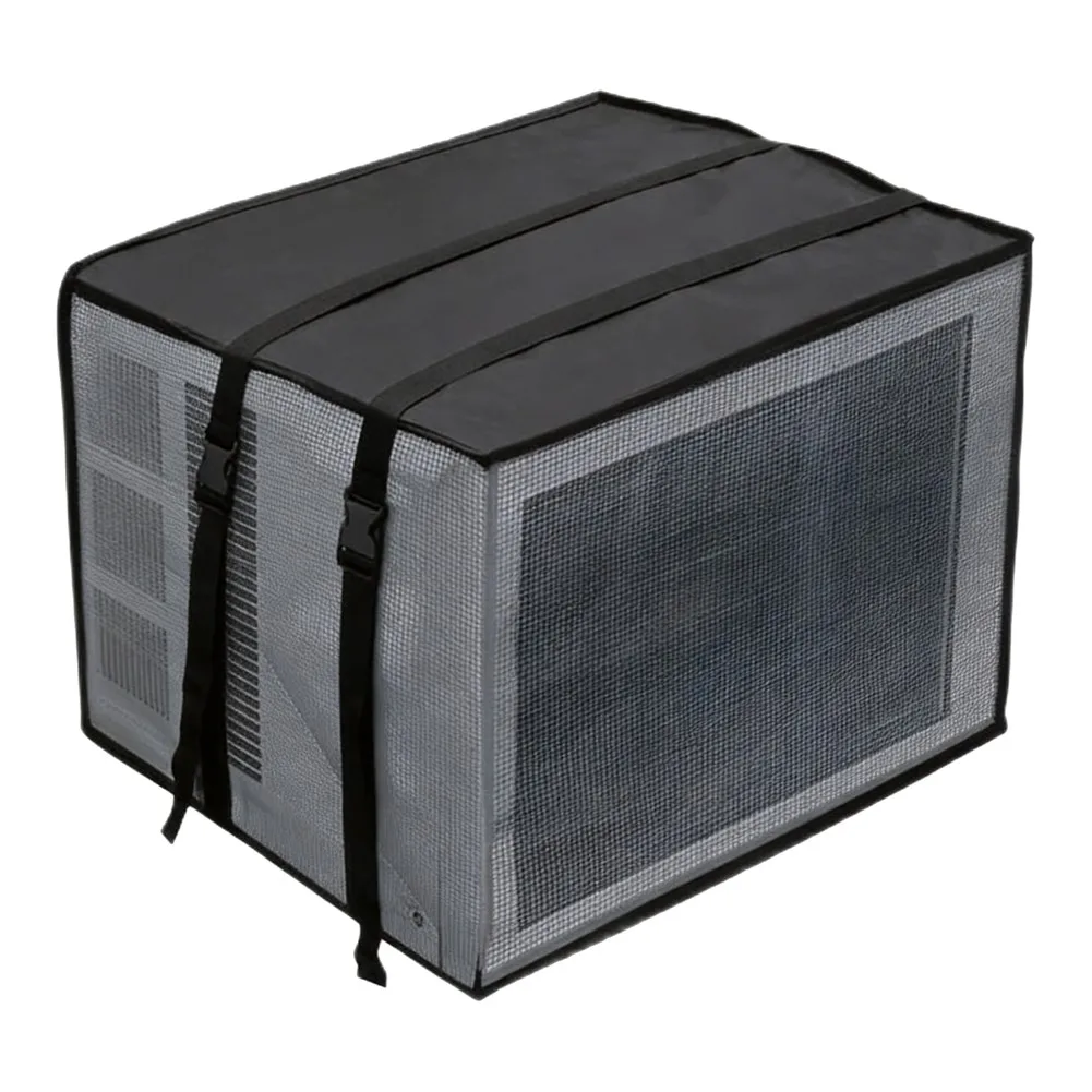 Waterproof Oxford Cloth Air Conditioner Cover with Ventilated PVC Mesh Sides to Prevent Overheating and Dust Accumulation