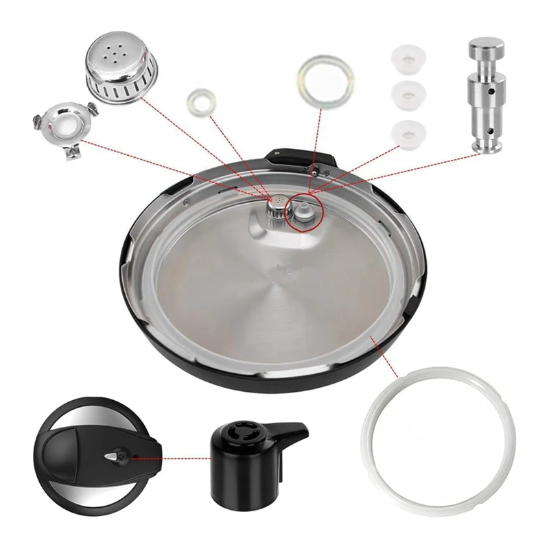 M14K-Replacement Parts Kit Including Steam Release Handle Seal, Steam Release Valve And Float Valve Seal, Anti-Clog Guard