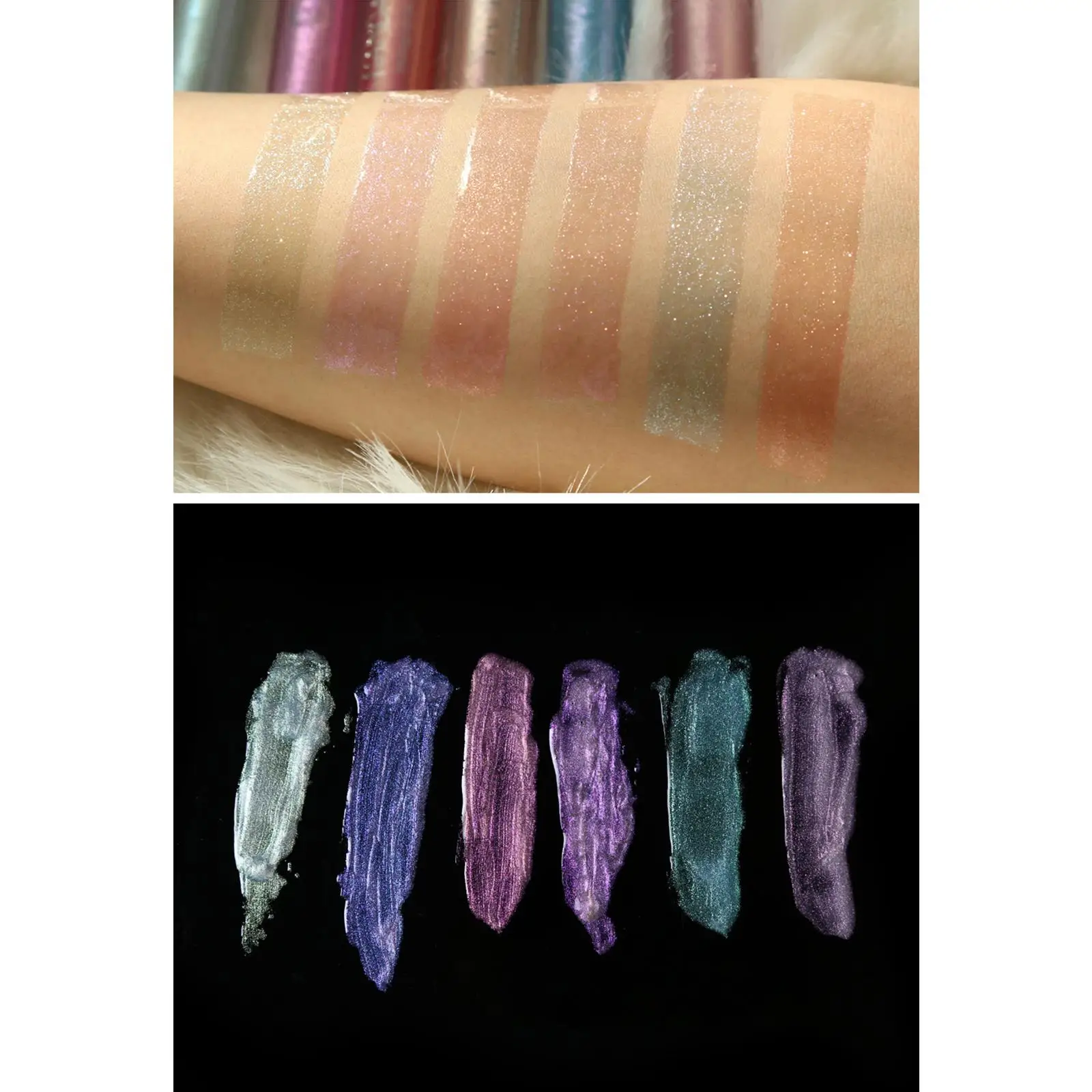 Brillo de labios polarizado con purpurina de larga duración, juego de lápiz labial luminoso, maquillaje hidratante para mujeres, espectáculo de cosméticos de cumpleaños