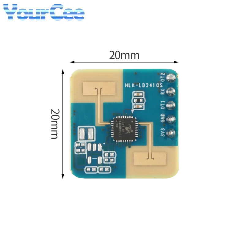 5pcs/1pc LD2410S 24G Human Presence Sensing Radar Sensor Module HLK-LD2410S Low Power LD2410 Detection Distance 8M 3.3V 0.1mA