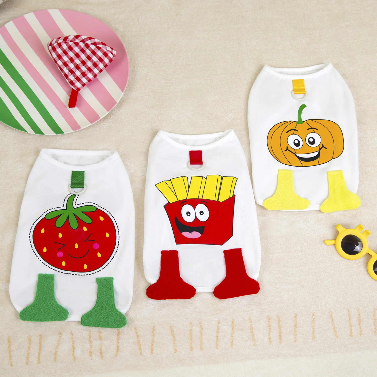 

Summer New Teddy Bichon Quirky Undershirt Cat Small Dog Tide Homewear Anti-Static Machine Washable Pet Fun Fashion