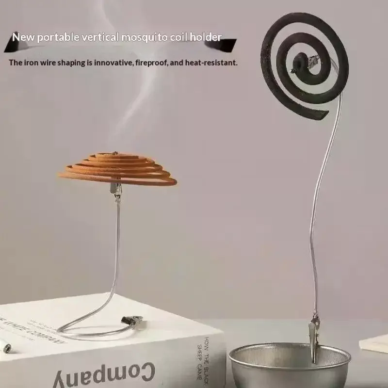 Metal Incense Holder Clip Portable Detachable Clamp for Mosquito Coil Incense Stick Bedroom Patio Outdoor Decor