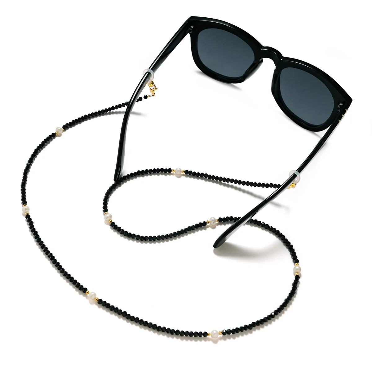 Perle Kristall Gläser Kette Damen Modische Sonnenbrille Lesebrille Auge Hängende Kette Hängendes Seil Einfaches Design