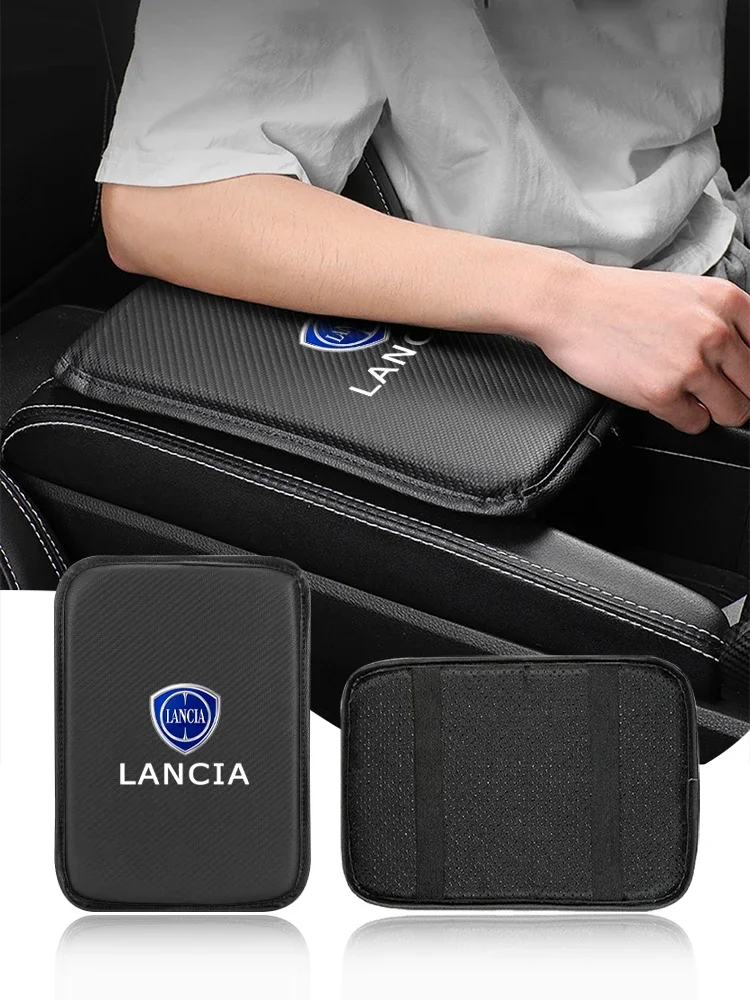 Car Armrest Box Mats Leather Center Console Covers Interior Accessories For Lancia Flavia Musa Phedra Thema Thesis Voyager Beta