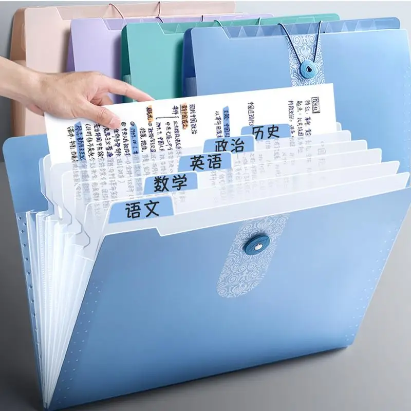 Expanding File Organizer File Storage Organizer A4 Letter Size File Folder With 12 Pockets Portable Receipt Paper Bill Document