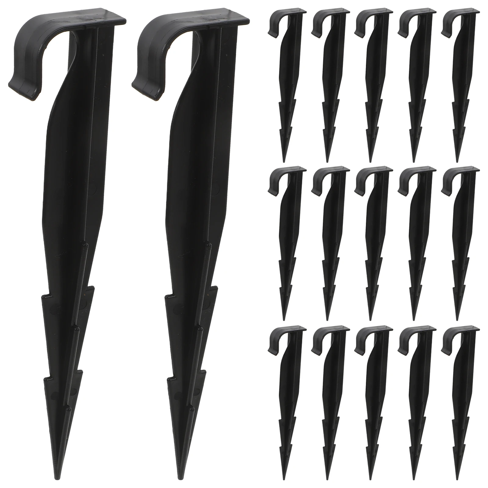 

50 Pcs Irrigation Fixing Hook Flower Bed Stake Drip Hose Support Pegs Gardening Tools Ground Plug Black