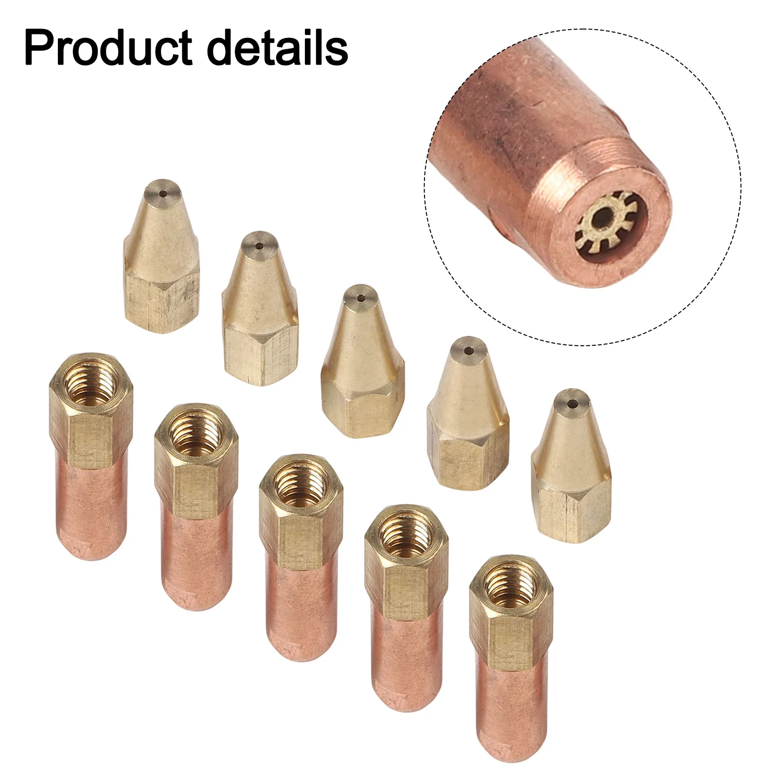 

Acetylene Gas Cutting Tool 10Pcs Welding Tips As The Picture Propane Acetylene Torch Refrigerator Pipe Welding