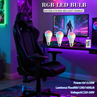 2PCS 16 Colors Smart RGB Bulb LED Multicolor Bulb E27 220V 10W 15W 20W Lighting Dimmable 24 Key Remote Control Atmosphere Light