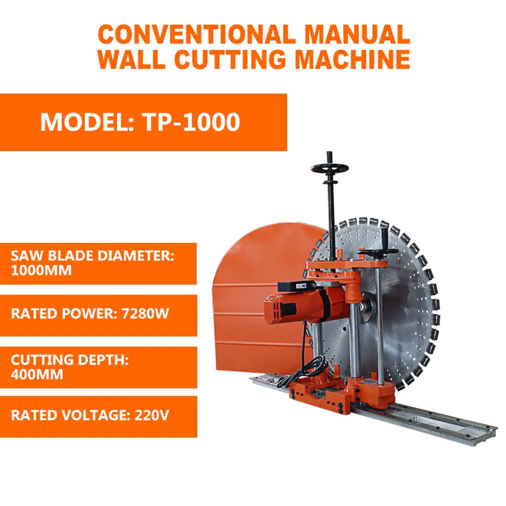 800/1000mm Industrial Wall Cutting Machine Circular Saw Automatic/Manual Concrete Floor Metal Cutters Door Window Opener