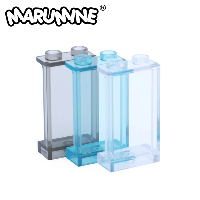 Marumine 1X2X3 Tấm Kính Tường Cửa Sổ 20 Chiếc Cổ Điển Mộc Gạch Phần Thành Phố Nhà Khối Xây Dựng bộ Phụ Kiện 74968 87544 2362