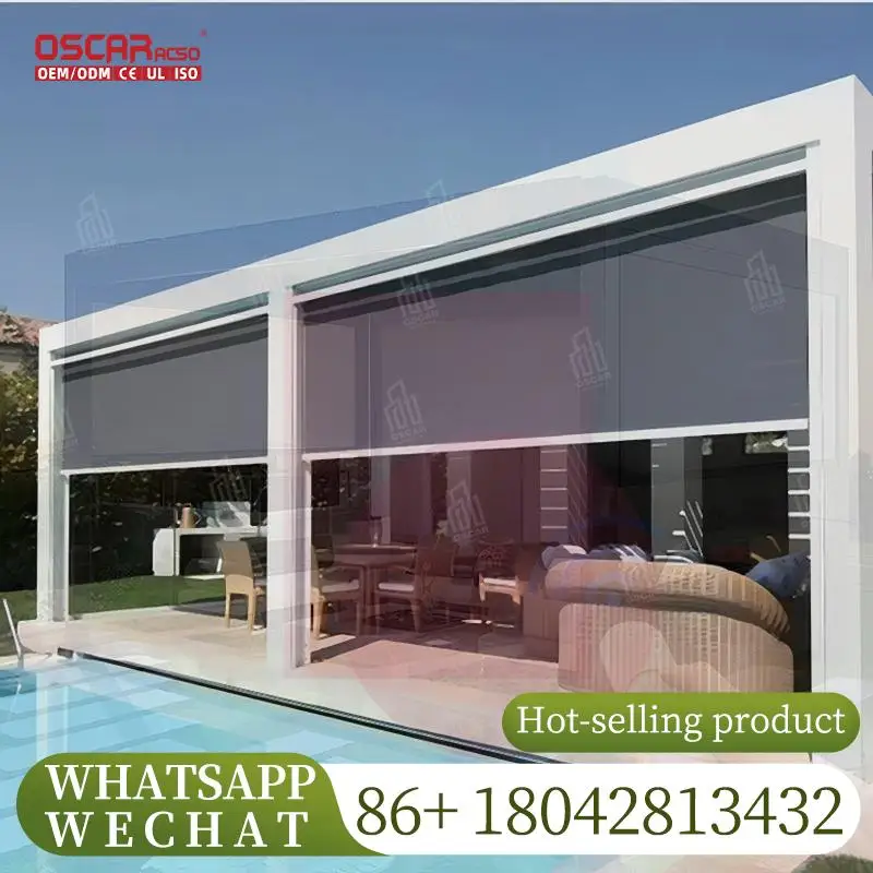 

Automatic Remote Control Sunshade Decorative Motorized Blackout Polyester Roller Blinds for Windows Rolling Blind