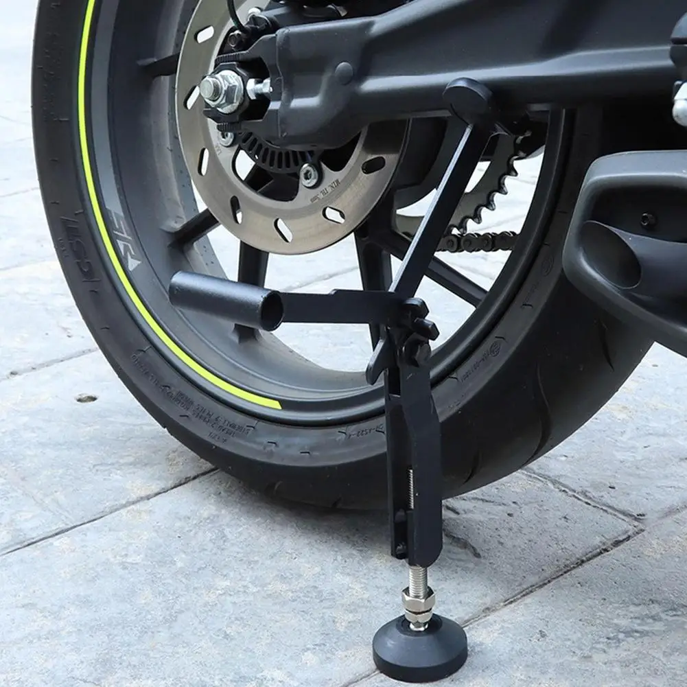 Cadre de support de levage pliant pour moto, support de stationnement, support rapide à économie de main-d 'œuvre, roue de support, support arrière stable, élévateur portable, J9r4