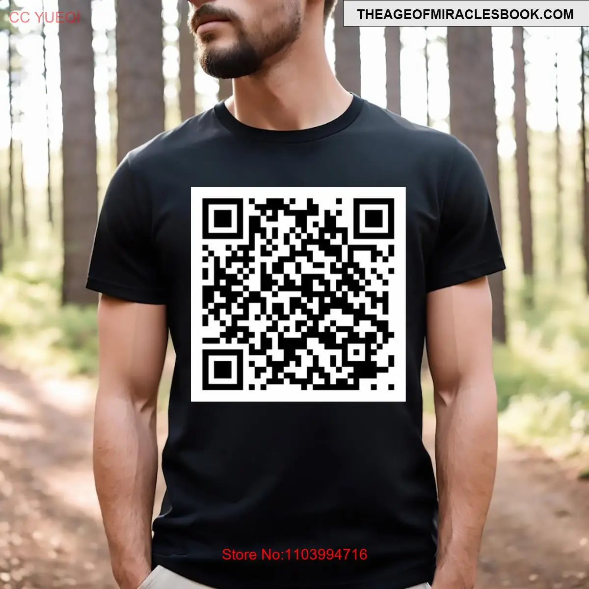 Never Gonna Give You Up Qr Code T-shirt