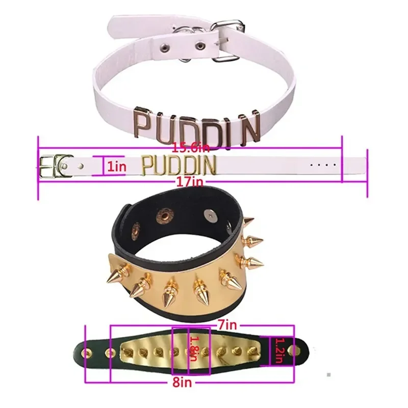 ชุดคอสเพลย์ฮาโลวีนฮาร์ลีย์ ควินน์ สำหรับผู้หญิง ชุด 6 ชิ้น เสื้อยืด กางเกงขาสั้น ถุงมือ วิกผม ปลอกคอ และอุปกรณ์ประกอบฉาก