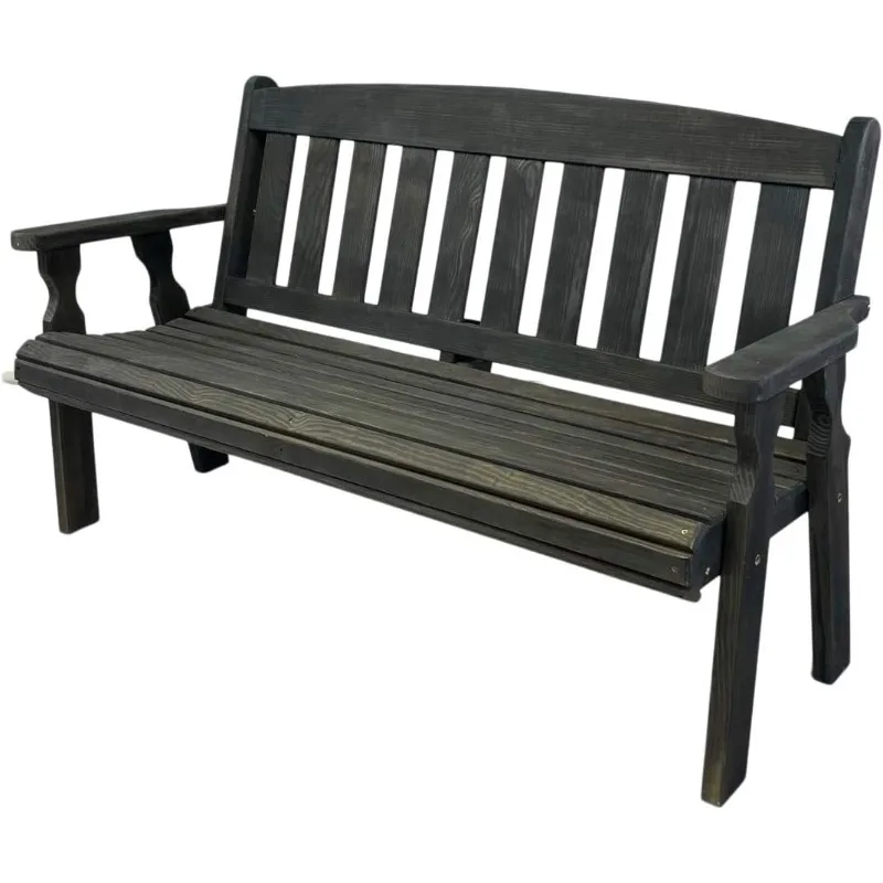 Heavy Duty 800 Lb Mission Pressure Treated Garden Bench(5-Foot, Semi-Solid Black Stain)