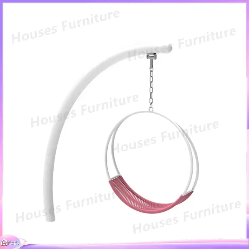Metal Kids Outdoor Swing Set Backyard Garden Playground Equipment Daycare Campus Entertainment Games Children Playset