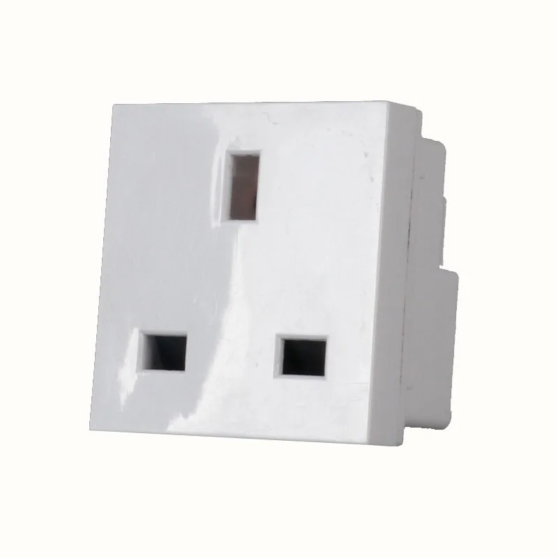 Universal White 45*45MM Screw Wire Embedded UPS PDU Power Socket 10/13/16A AU EU US UK Desktop Receptacle AC Panel Module Outlet