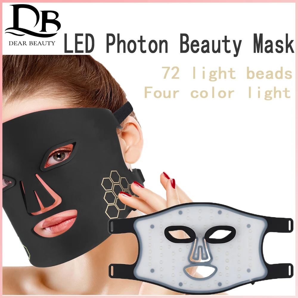 

LED Photon Beauty Mask IPL Rejuvenation Lightens Fine Lines Brighten Tone Repair Skin Promote Absorption