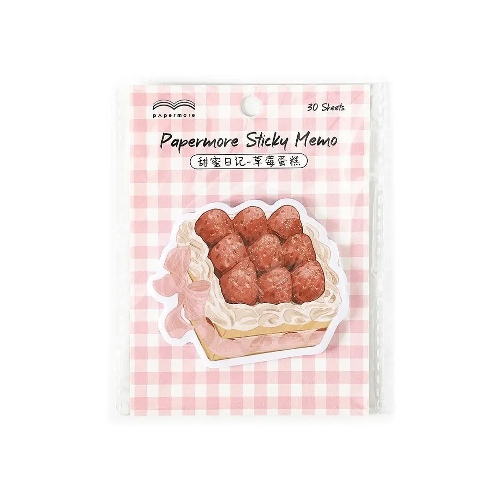 30 Sheets Strawberry Sandwich Sticky Notes Kawaii Sticky Notes Fun Sticky Notes Cute Notepads Sticky Note Pads for School Home